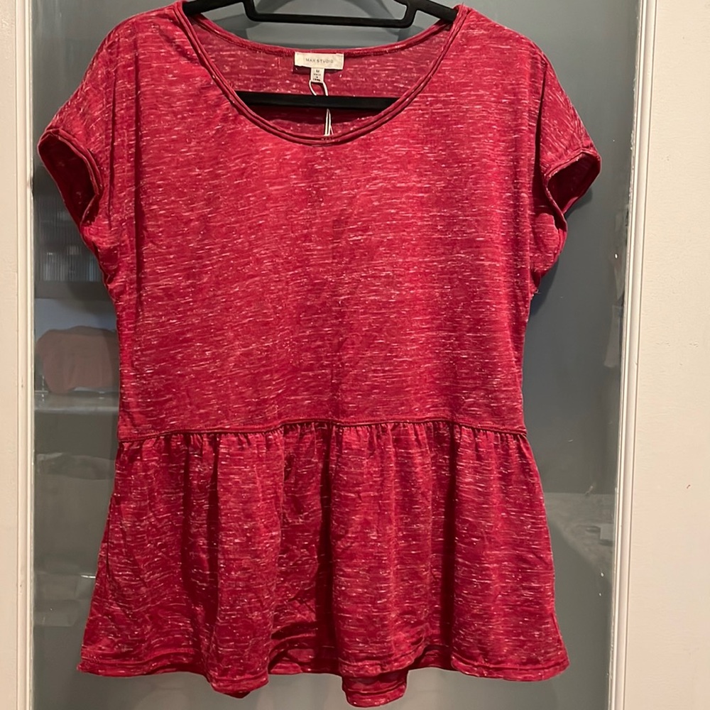 Burgundy s/s top